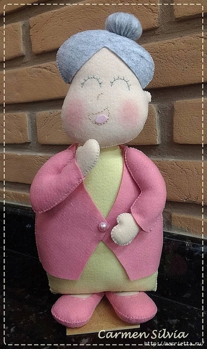 Куколка Донна Бента из фетра. Шаблоны (1) (415x700, 264Kb)
