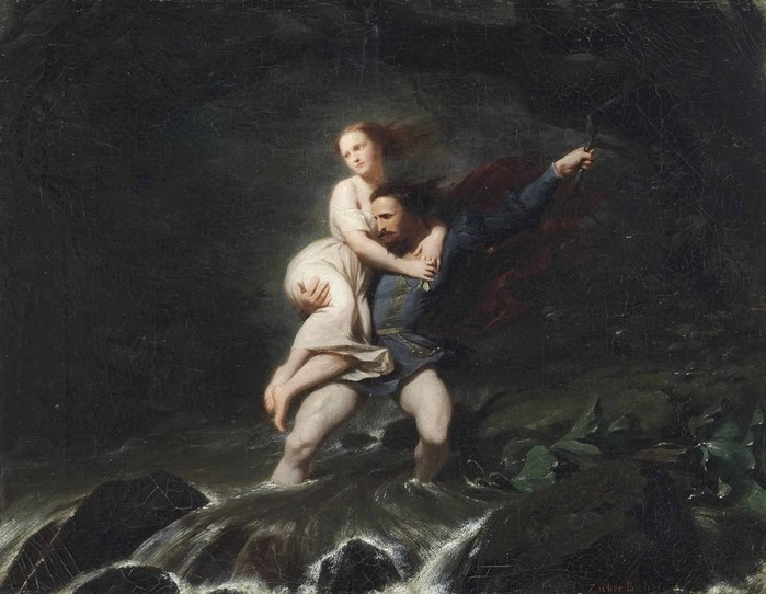 двое художник Fritz Zuber-Bühler (700x542, 92Kb)