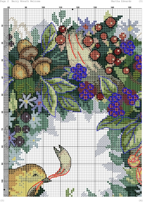 Berry Wreath Welcome (DMC)-002 (494x700, 516Kb)
