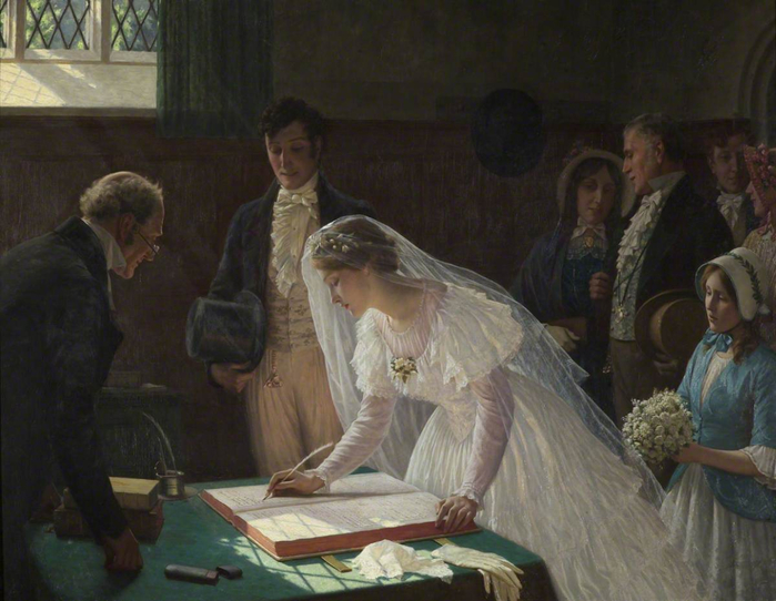 Edmund_Blair_Leighton_-_The_Wedding_Register (700x542, 350Kb)