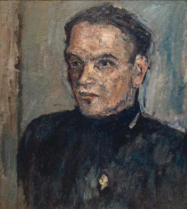 1942 Портрет военного летчика. КАрт, м. 51х45 см. СОВКОМ 2008 (629x700, 158Kb)