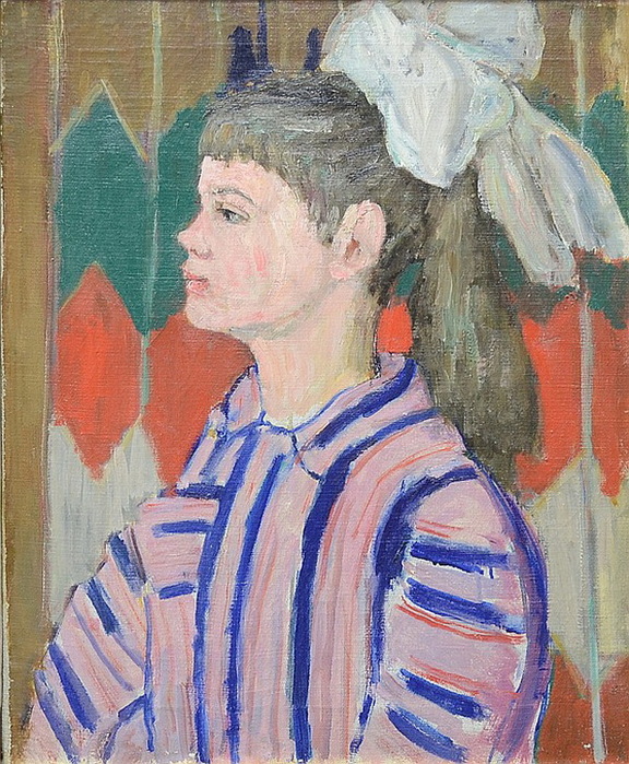 1955 Портрет внучки Кати Древиной. Х, м. 55.5 x 44.5 cm. Аук Trinity International Auctions & Appraisals, LLC, Avon, CT, US 2013 (576x700, 217Kb)