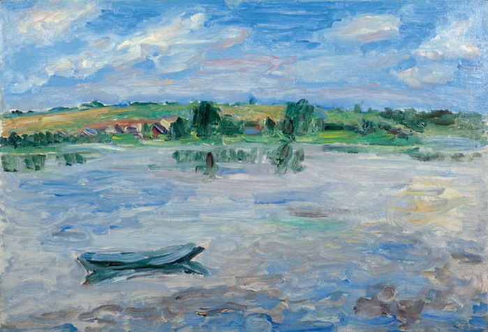 1956 Истринское водохранилище. Уарт, м. 34,7х49,7 см. АК Барс галерея (700x476, 115Kb)