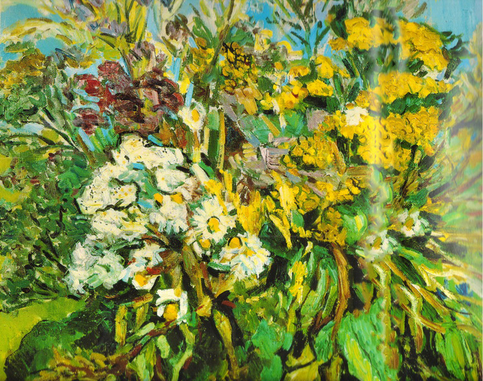 1956 Придорожные цветы. Х, м. 70 х 90 см. ЧС, Швейцария — копия (700x552, 638Kb)