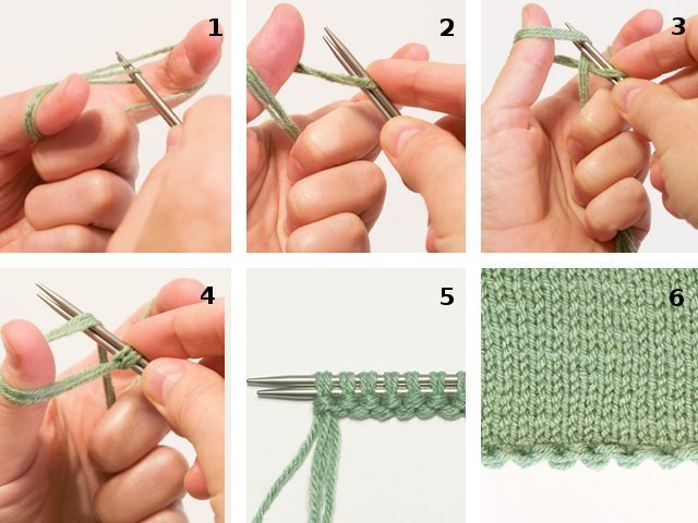 Различные способы набора петель при вязании спицами | Креаликум