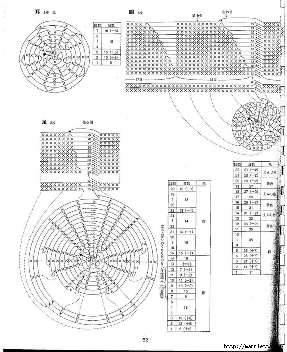 Игрушки АМИГУРУМИ крючком. Японский журнал со схемами (53) (572x700, 274Kb)
