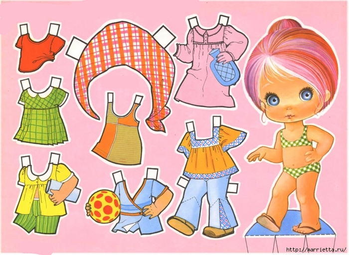 Бумажные вырезалки - одевалки для маленьких девочек (12) (700x512, 304Kb)