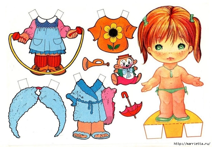 Бумажные вырезалки - одевалки для маленьких девочек (18) (700x484, 255Kb)