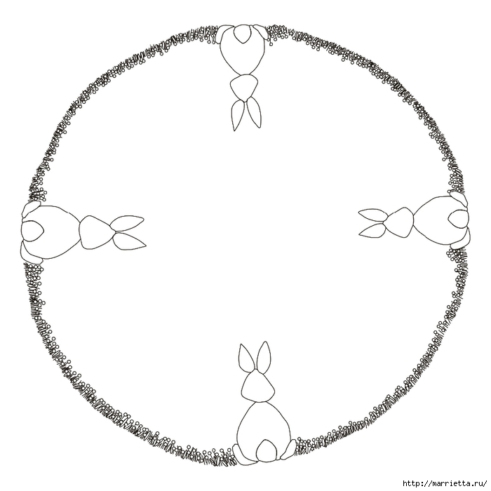 Вышивание кроликов для пасхальной скатерти (2) (700x700, 111Kb)