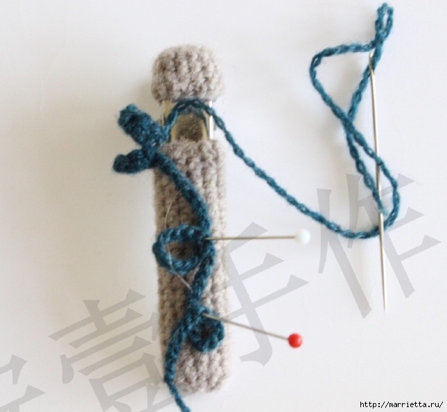 Вязание крючком. Зажим-заколка для волос (10) (645x595, 153Kb)