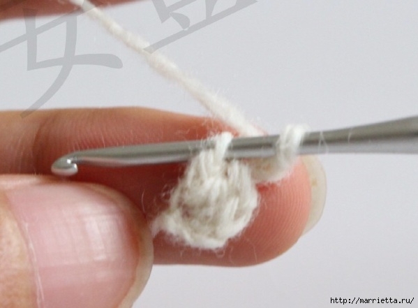 Вязание крючком. Зажим-заколка для волос (26) (599x441, 100Kb)