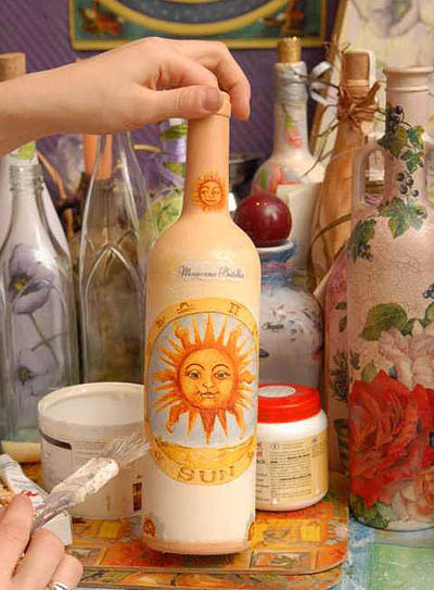 Декупаж бутылки «Солнце». Мастер-класс (27) (400x543, 144Kb)
