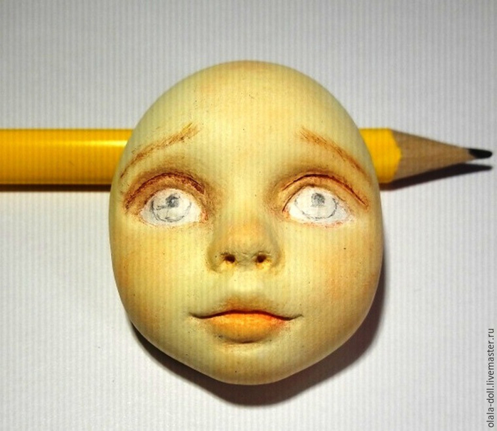 Тедди-долл из пластика. Роспись лица куклы (12) (700x607, 306Kb)
