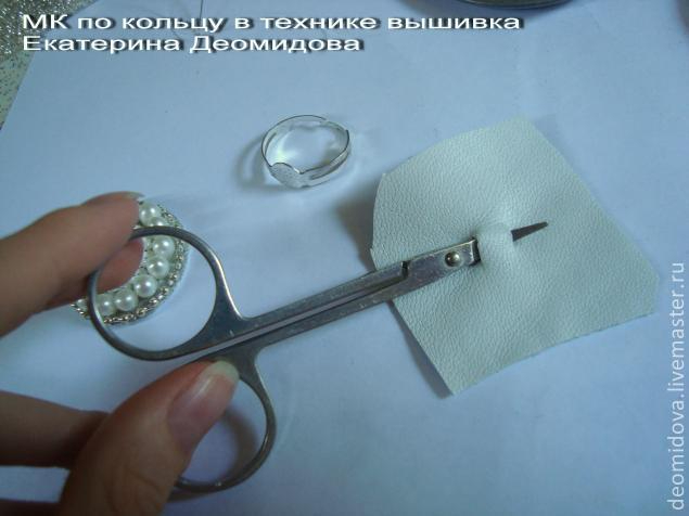Бисероплетение. Создание кольца в технике вышивка (19) (635x476, 124Kb)