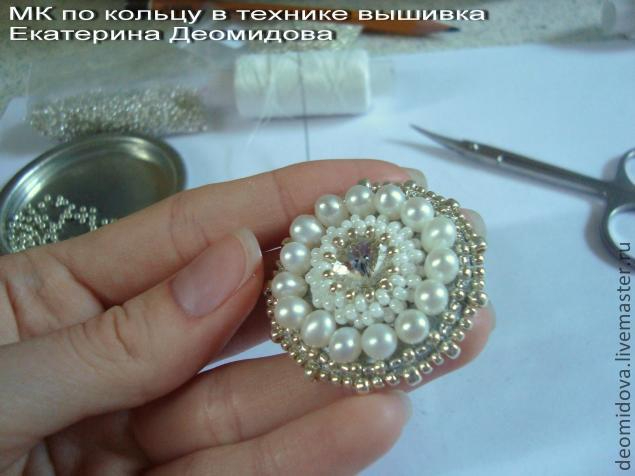 Бисероплетение. Создание кольца в технике вышивка (33) (635x476, 163Kb)