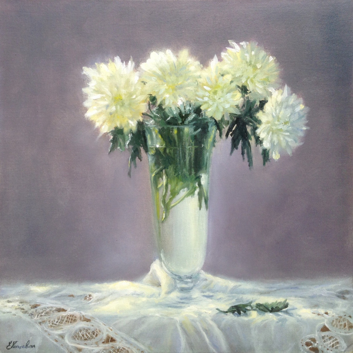 Елена Кацевал цветочные натюрморты 17 (699x700, 462Kb)
