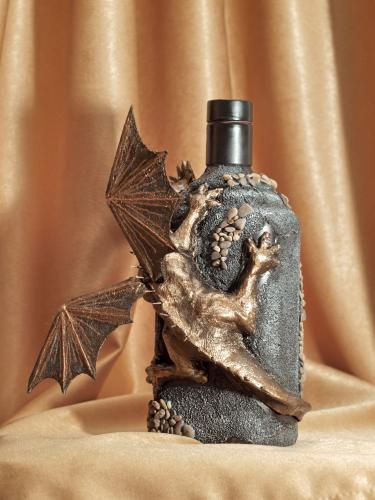 Пещера дракона. Декоративная бутылка (14) (375x500, 115Kb)