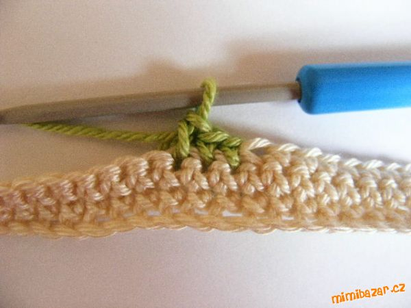 Вязание крючком. Фото МК смены цвета ниток (5) (600x450, 143Kb)