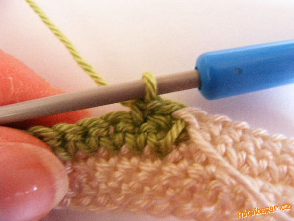 Вязание крючком. Фото МК смены цвета ниток (11) (600x450, 160Kb)
