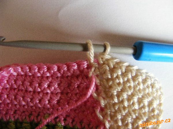 Вязание крючком. Фото МК смены цвета ниток (23) (600x450, 181Kb)