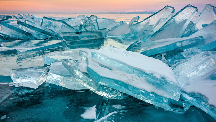Lake Baikal ice in winter, Khuzhir, Olkhon Island, Russia (700x393, 386Kb)