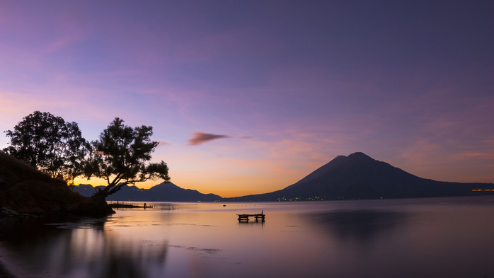 Dawn at Lake Atitlan, Panajachel, Guatemala (700x393, 184Kb)
