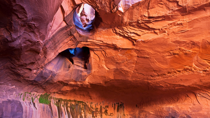 Golden Cathedral, Neon Canyon, Grand Staircase-Escalante National Monument, Utah, USA (700x393, 418Kb)