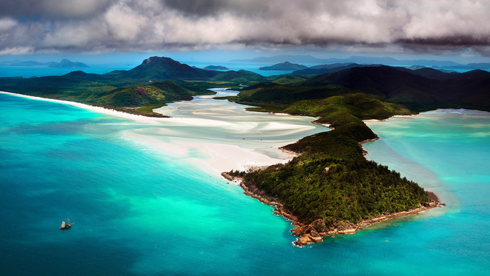 Hill Inlet aerial view, Whitsundays, Queensland, Australia (700x393, 328Kb)