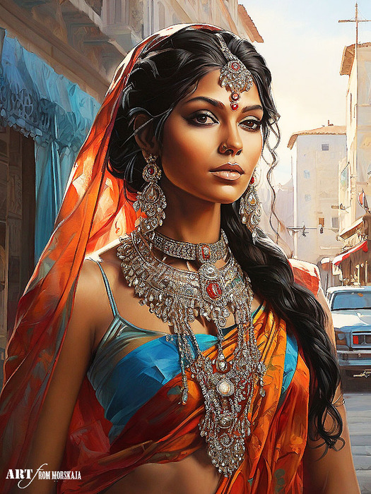 8-Default_Beautiful_Indian_woman_in_a_bright_sari_and_national_j_3 (525x700, 221Kb)