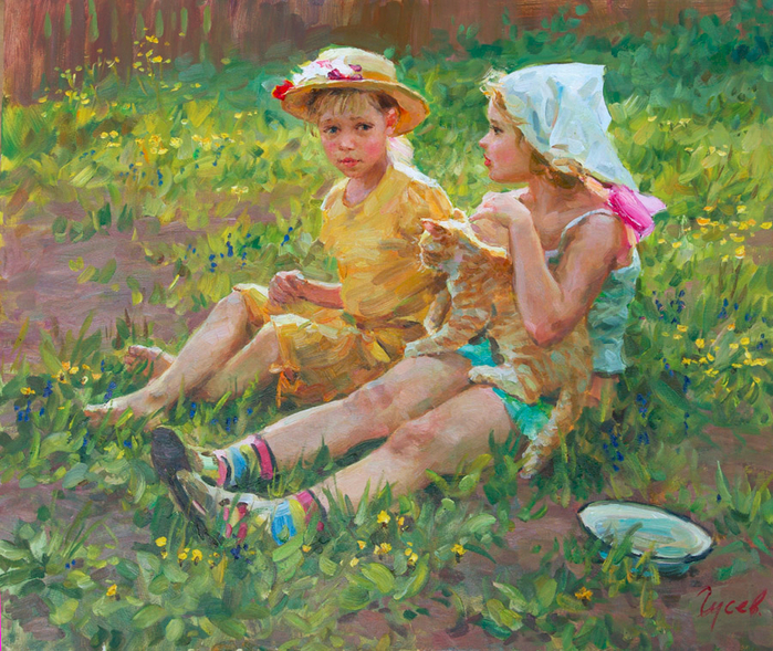 дети в картинах современных художников 16 (700x589, 642Kb)
