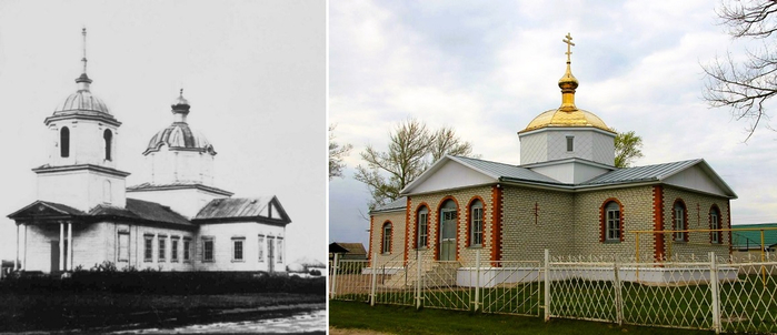 Бутырки. Церковь Михаила Архангела, 1872 г. Обложена кирпичём в 1991 г. (фото 1) (700x302, 189Kb)