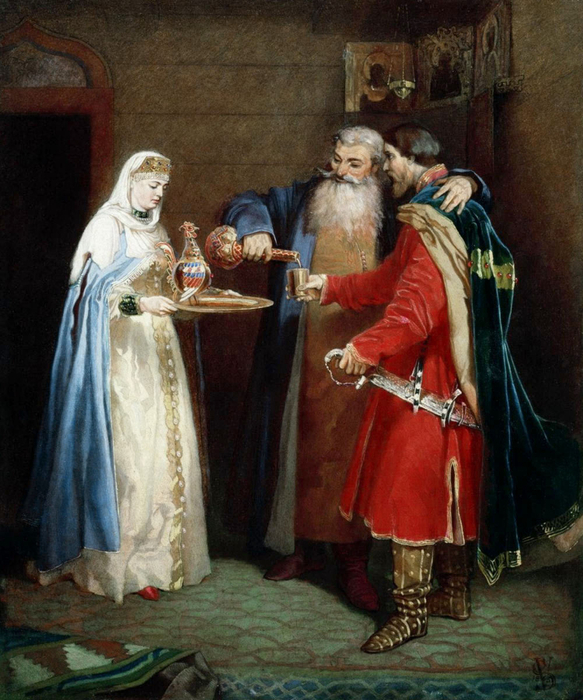 0 0 Угощение боярина, 1865, Русский музей (583x700, 454Kb)