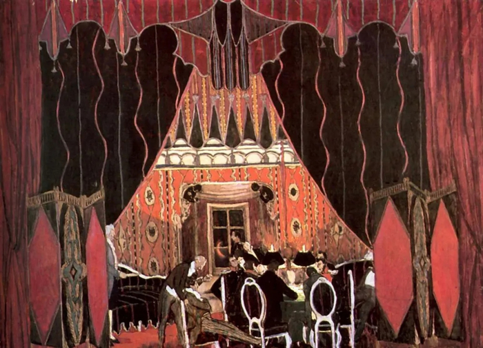 РђР»РµРєСЃР°РЅРґСЂ РЇРєРѕРІР»РµРІРёС‡ Р“РѕР»РѕРІРёРЅ. РЎС†РµРЅР° СЃ РёРіСЂРѕРєР°РјРё, 1917 Рі., 100Г—70 СЃРј. (700x505, 392Kb)
