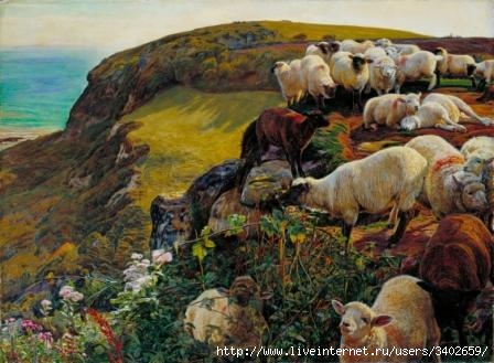 William_Holman_Hunt_-_Our_English_Coasts,_1852_(`Strayed_Sheep')_-_Google_Art_Project (448x329, 104Kb)