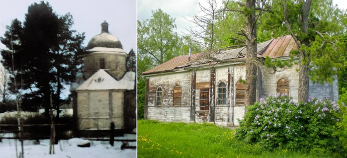 Молдино. Успенская ц., 1773 г. (арх. и совр. фото) (700x318, 284Kb)