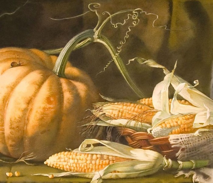 Натюрморт с кукурузой(фрагмент)
