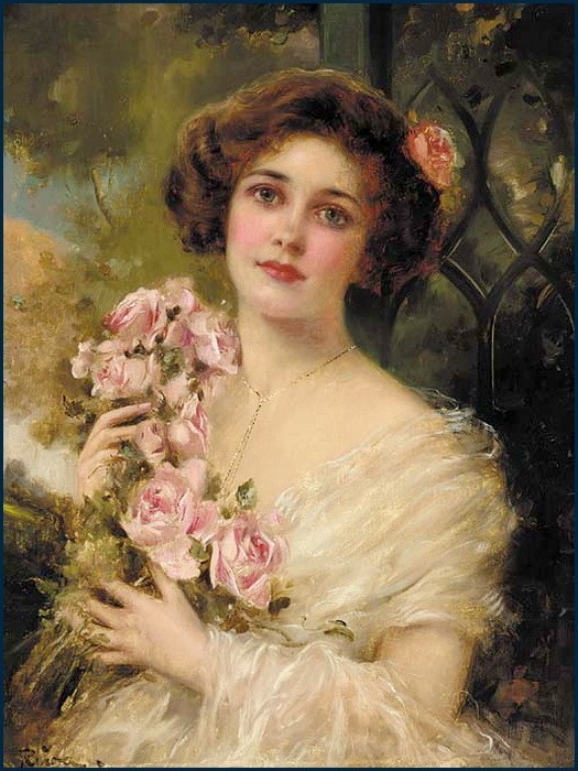 Emile Vernon - The blushing English rose.