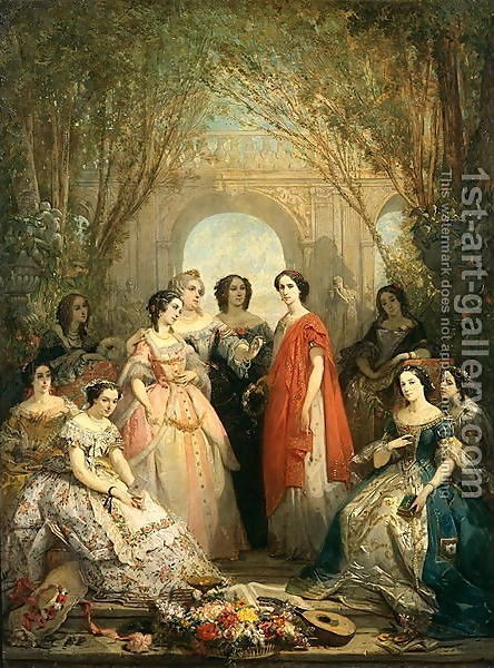 Faustin Besson : The Women of the Comedie Francaise in their Costumes, 1855