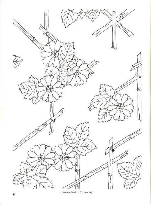 Japoneze modele florale și motive