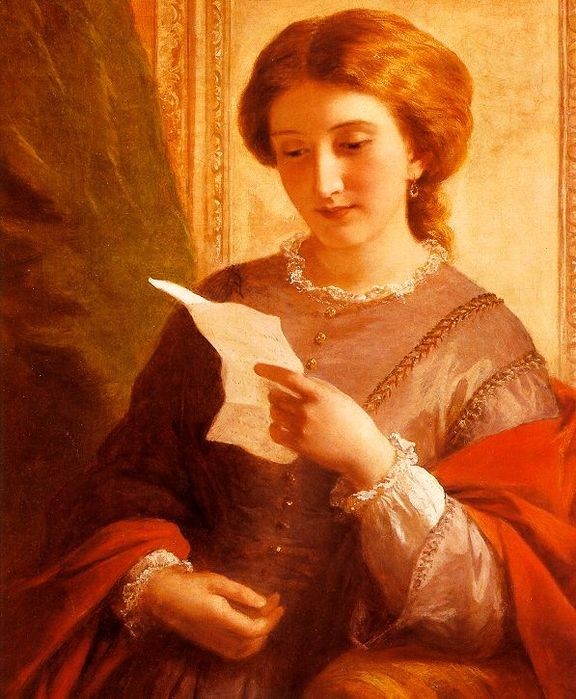 halon 1780-1860, Girl Reading a Letter