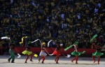 Церемония открытия чемпионата мира по футболу на стадионе Soccer City в Йоханнесбурге, ЮАР, 11 июня 2010 года.