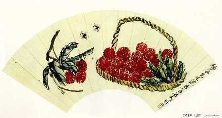 Веер с ягодами. Ци Бай-ши (Qi Bai-shi)