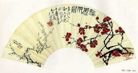 Веер с цветами. Ци Бай-ши (Qi Bai-shi)