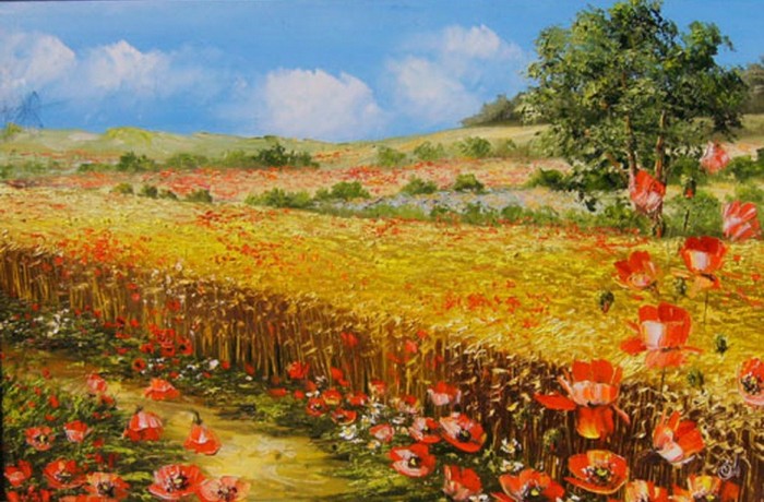 艺术家:druzenko伊琳娜  油画,雕塑,花仍然是显著的丰富的色彩.