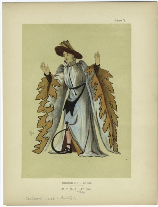 [Man in long garment with elaborate sleeves, England, 14th century.].jpg