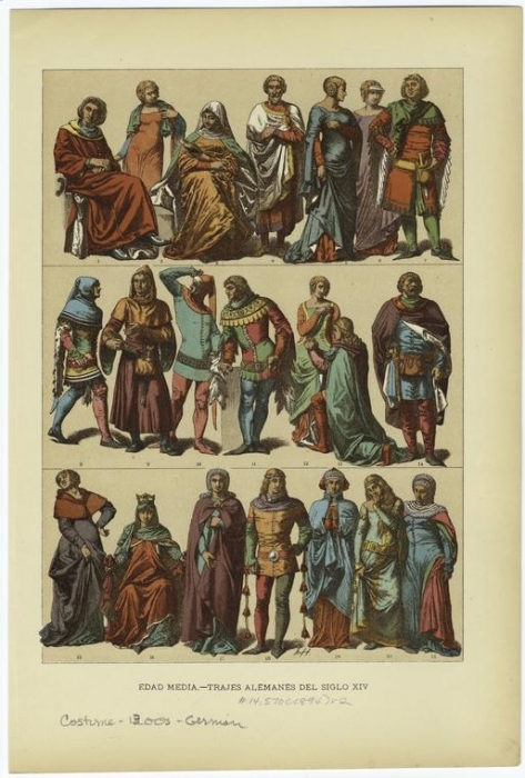 Edad media - trajes de los alemanes del sigle XIV..jpg