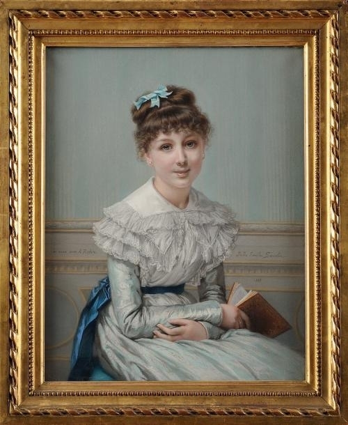 Portrait De Melle A. Robin- Jules Emile Saintin