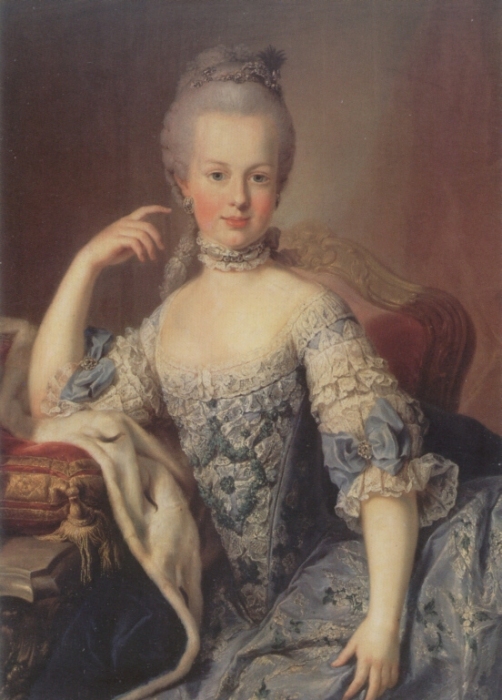 L'archiduchesse Antonia ?g?e de 13 ans, portrait par Martin van Meytens, 1767-1768