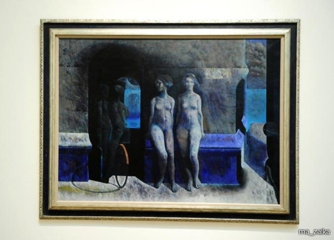 'Desnudo Contra un Zocalo Azul' by Armando Morales. Пресс-показ латиноамериканского искусства в рамках аукциона Sotheby's в Нью-Йорке, 12 ноября 2010 года.