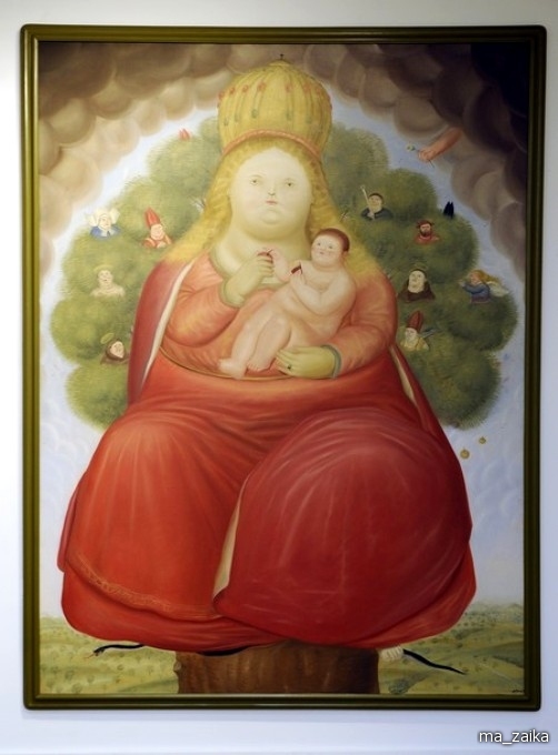 'Nuestra Senora de Cajica' by Fernando Botero. Пресс-показ латиноамериканского искусства в рамках аукциона Sotheby's в Нью-Йорке, 12 ноября 2010 года.